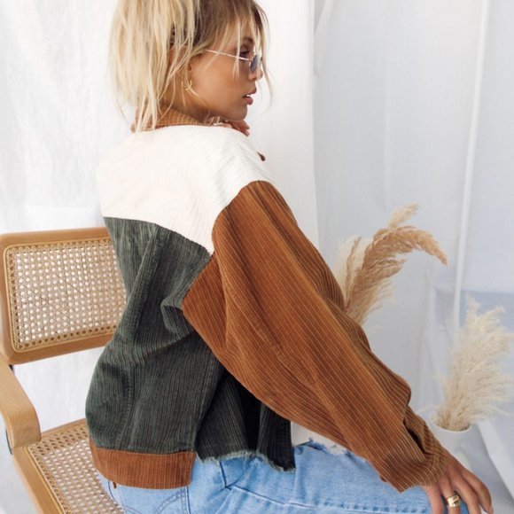 Not Your Boyfriend's Color Block Corduroy Jacket - Picture 4 of 4